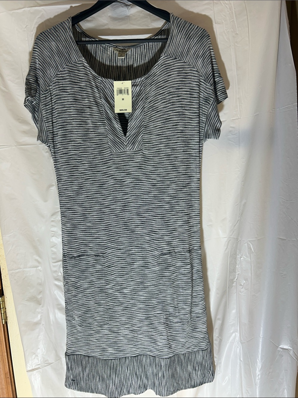 Lucky Brand Black & White Striped Tunic